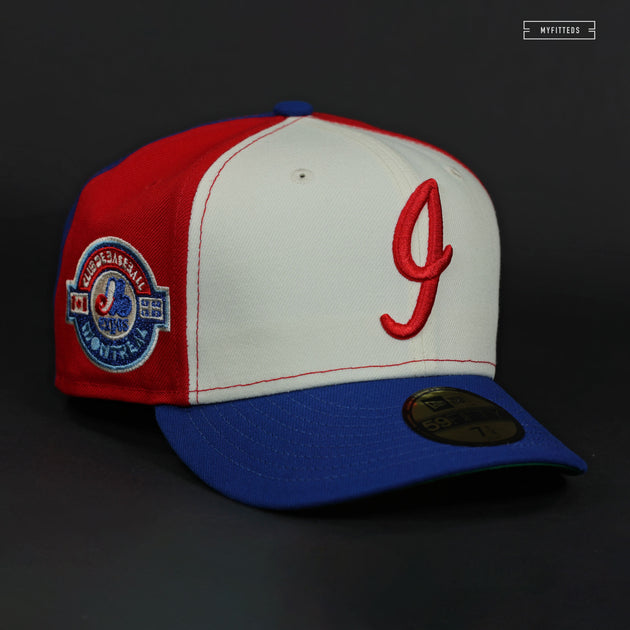 INDINANPOLIS INDIANS X MONTREAL EXPOS RANDY JOHNSON NEW ERA FITTED CAP –  SHIPPING DEPT