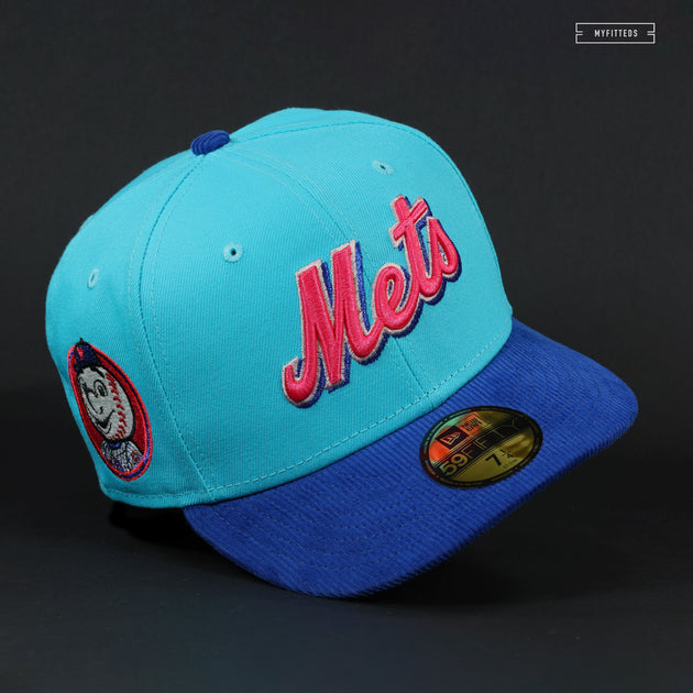 New York Mets Mr. Met New Era 59FIFTY Orange & Royal Blue Hat Gray