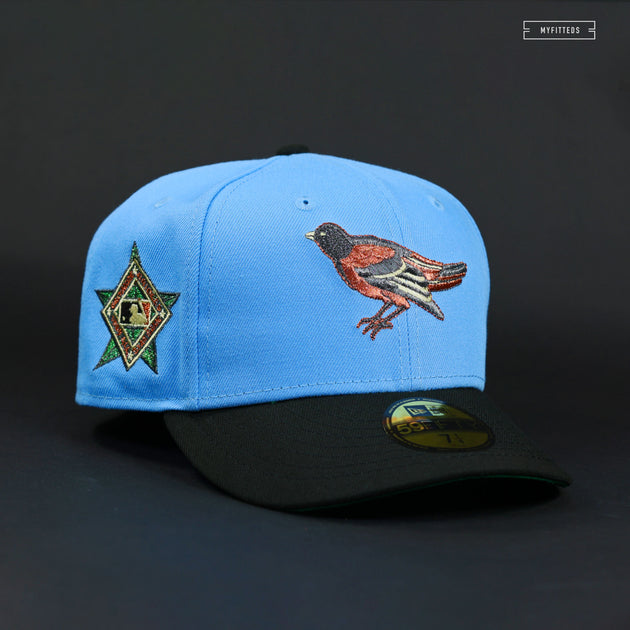 Baltimore Orioles 1993 All Star Game 59FIFTY New Era Fitted Hat (Brick Maroon Emereld Under BRIM) 7 1/2