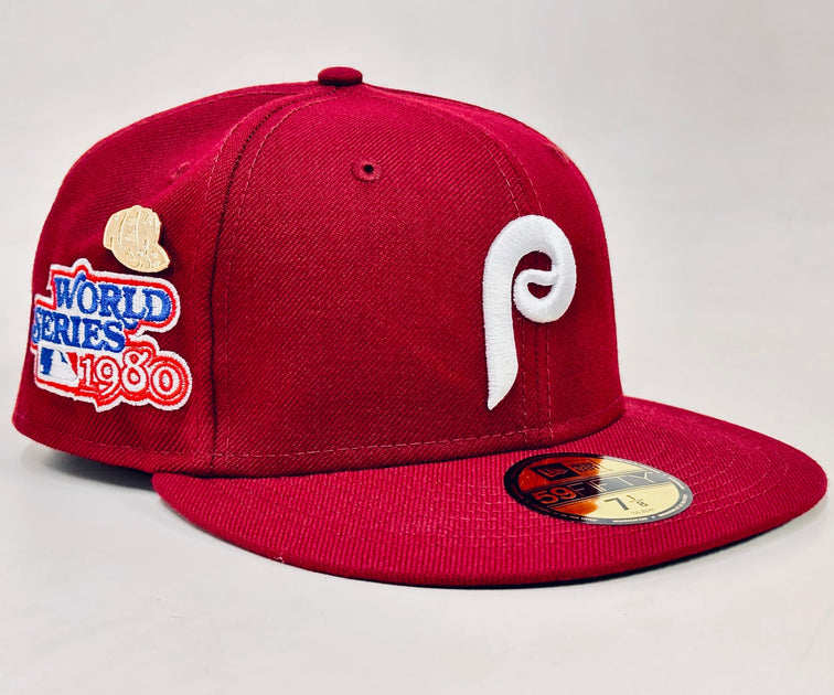 PHILADELPHIA PHILLIES WOOL 1980 WORLD SERIES NEW ERA FITTED CAP –  SHIPPING DEPT