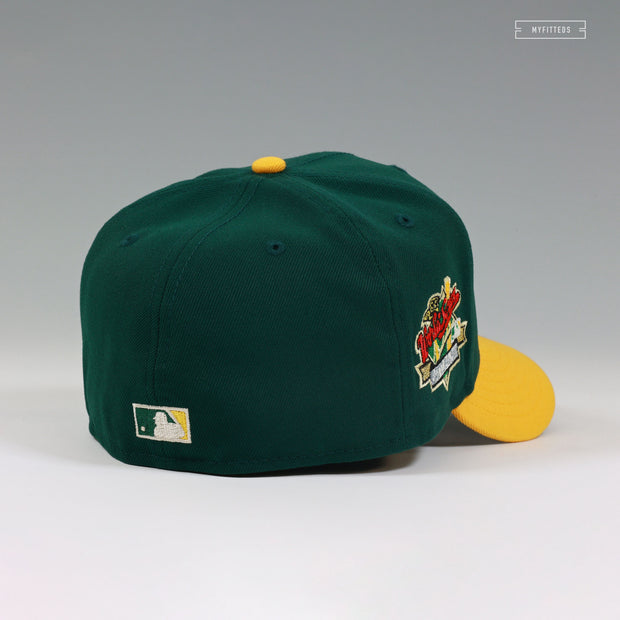 OAKLAND ATHLETICS 1989 WORLD SERIES BATTLE OF THE BAY CHAIN STITCHED NEW ERA FITTED CAP