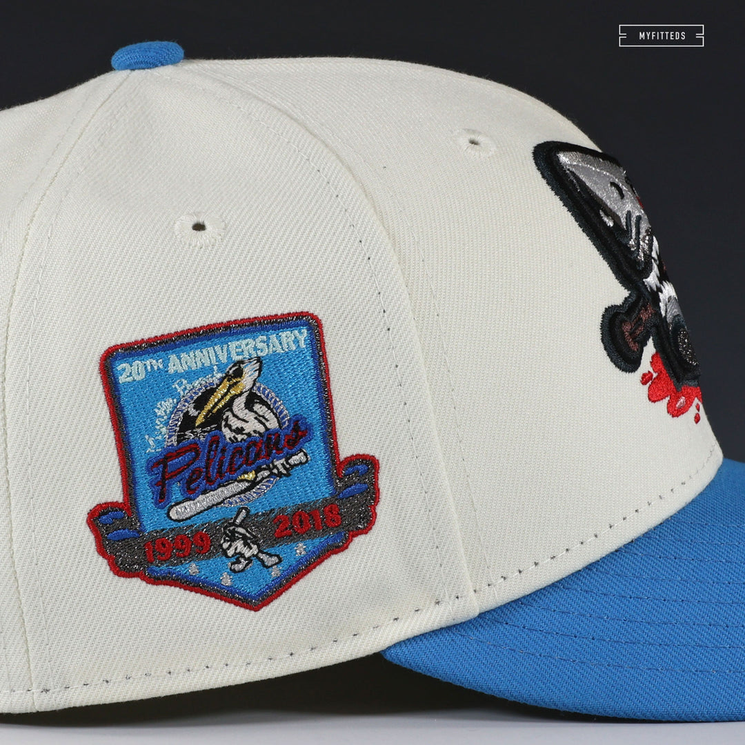 MYRTLE BEACH PELICANS 20TH ANNIVERSARY JAWS INSPIRED NEW ERA FITTED HA MYFITTEDS