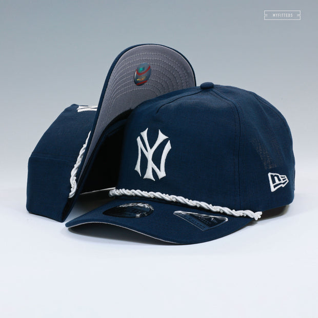 NEW YORK YANKEES PEARL ROPE THE GOLFER NEW ERA STRAPBACK HAT