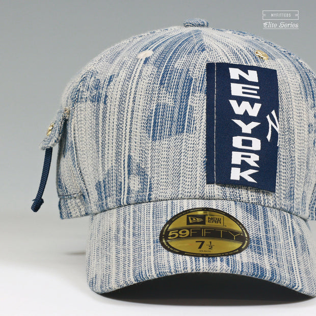 NEW YORK YANKEES ELITE SERIES DENIM TEARS X CPFM X LEVIS INSPIRED NEW ERA FITTED CAP