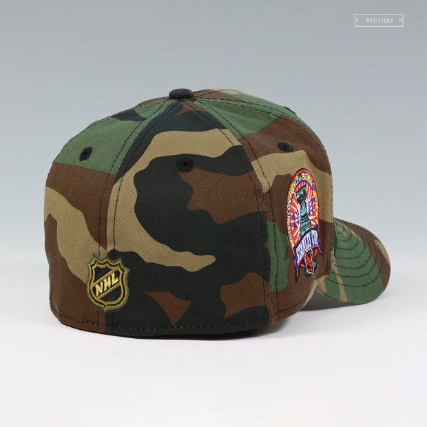 NEW JERSEY DEVILS 2000 STANLEY CUP WOODLAND CAMOUFLAGE NEW ERA FITTED CAP