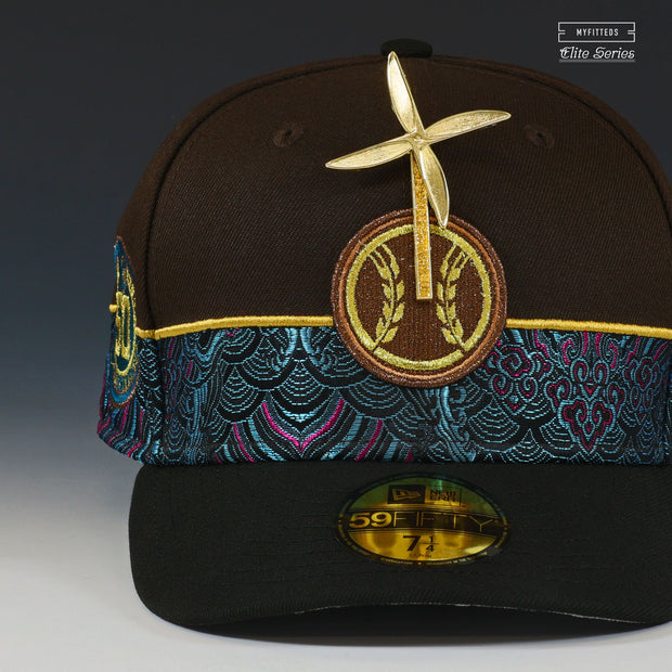 MILWAUKEE BREWERS 50TH ANNIVERSARY GENZO'S PINWHEEL ELITE SERIES NEW ERA FITTED CAP