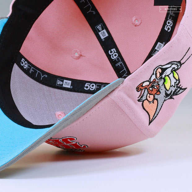 TOM AND JERRY™ 85TH ANNIVERSARY FRENEMIES FOREVER PALE PINK NEW ERA FITTED CAP