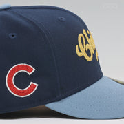 CHICAGO CUBS DROP NEEDLE CHAIN STITCH JERSEY WORDMARK NEW ERA FITTED CAP