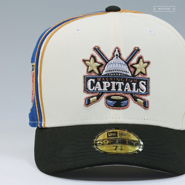 WASHINGTON CAPITALS 40TH & 30TH ANNIVERSARY REVERSE RETRO DIAGONAL BLOCK NEW ERA CAP