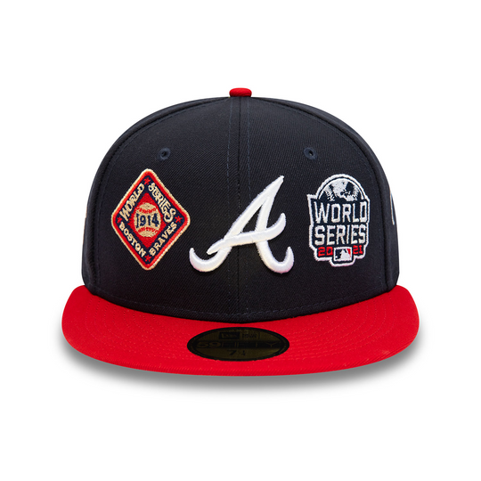 New Era Atlanta Braves World Series Patch 2024 Jordan Snakeskin 9Fifty 950 Hat Cap