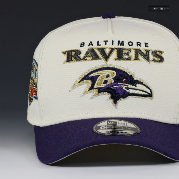 BALTIMORE RAVENS 2002 NFL DRAFT ED REED OFF WHITE 9FIFTY A-FRAME SNAPBACK