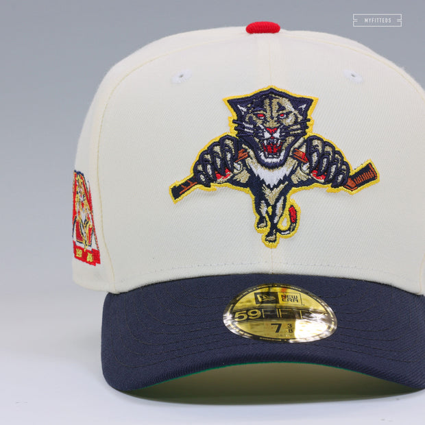 FLORIDA PANTHERS TWENTIETH ANNIVERSARY OFF WHITE RETRO NEW ERA FITTED CAP