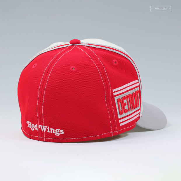 DETROIT RED WINGS NHL REVERSE RETRO DIAGONAL BLOCK NEW ERA FITTED CAP