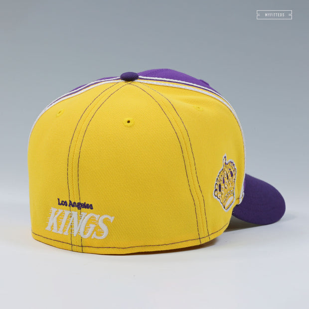 LOS ANGELES KINGS REVERSE RETRO DIAGONAL BLOCK CONCORD NEW ERA FITTED CAP