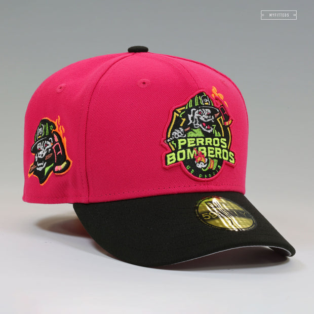 PERROS BOMBEROS DE PEORIA COPA STRAWBERRY JET BLACK NEW ERA FITTED CAP