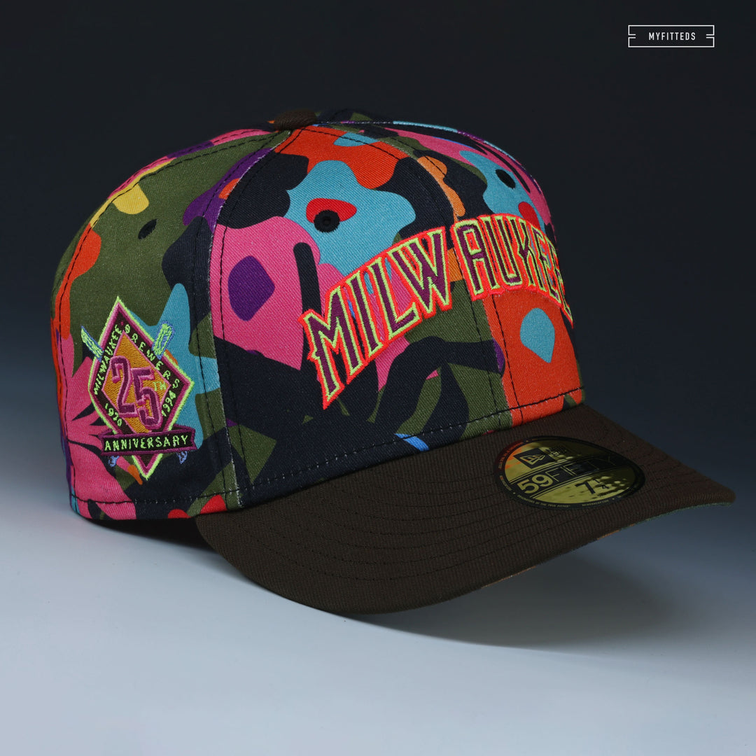 MILWAUKEE BREWERS 25TH ANNIVERSARY HAPPY CAMO BOB ROSS INSPIRED NEW ER MYFITTEDS