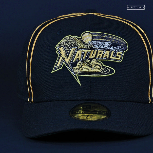 New Era Northwest Arkansas Naturals Black and Silver Edition 59Fifty Fitted  Hat, DROPS
