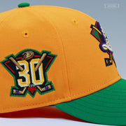 ANAHEIM MIGHTY DUCKS 30TH ANNIVERSARY DISTRICT 5 MARIGOLD NEW ERA FITTED CAP