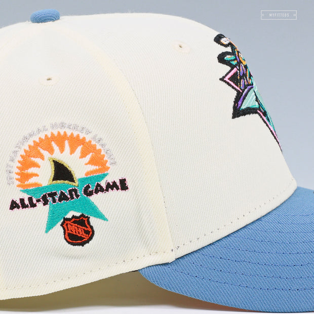 SAN JOSE SHARKS 1997 NHL ALL-STAR GAME LOS TIBURONES TRIBAL SHARK NEW ERA FITTED CAP