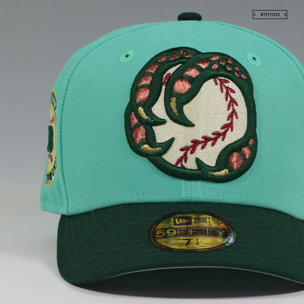 BOISE HAWKS BASEBALL CLUB MINT JULEP FIELD GREEN NEW ERA FITTED CAP