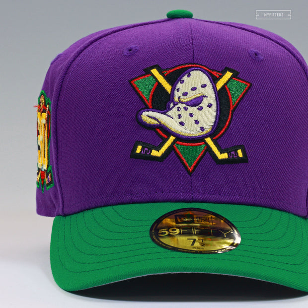 ANAHEIM MIGHTY DUCKS 30TH ANNIVERSARY DISTRICT 5 REVERSE NEW ERA FITTED CAP