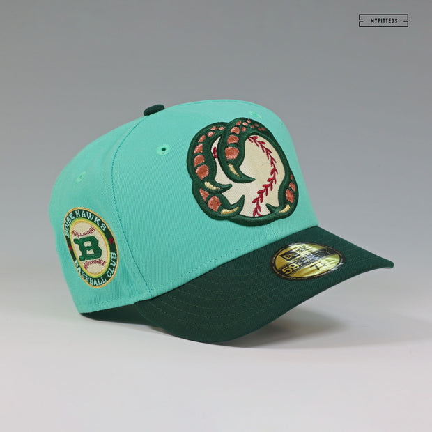 BOISE HAWKS BASEBALL CLUB MINT JULEP FIELD GREEN NEW ERA FITTED CAP