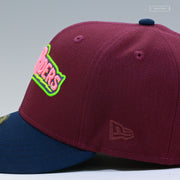 SCRANTON WILKES-BARRE RAIL RIDERS INTENSE MAROON NIGHTSHADE NEON NEW ERA FITTED CAP