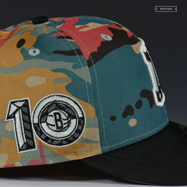 BROOKLYN NETS 10TH ANNIVERSARY BILLIONAIRE BOYS CLUB INSPIRED CAMO NEW ERA FITTED CAP