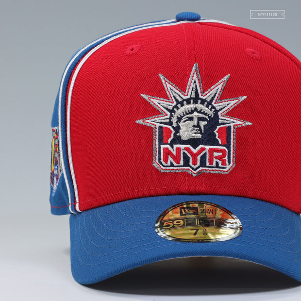 NEW YORK RANGERS LADY LIBERTY REVERSE RETRO 2.0 75TH ANNIVERSARY DIAGONAL BLOCK NEW ERA CAP