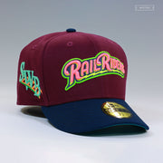 SCRANTON WILKES-BARRE RAIL RIDERS INTENSE MAROON NIGHTSHADE NEON NEW ERA FITTED CAP