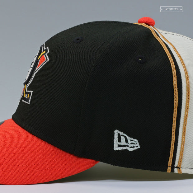 ANAHEIM DUCKS 2007 STANLEY CUP 10 YEARS REVERSE RETRO DIAGONAL BLOCK NEW ERA CAP