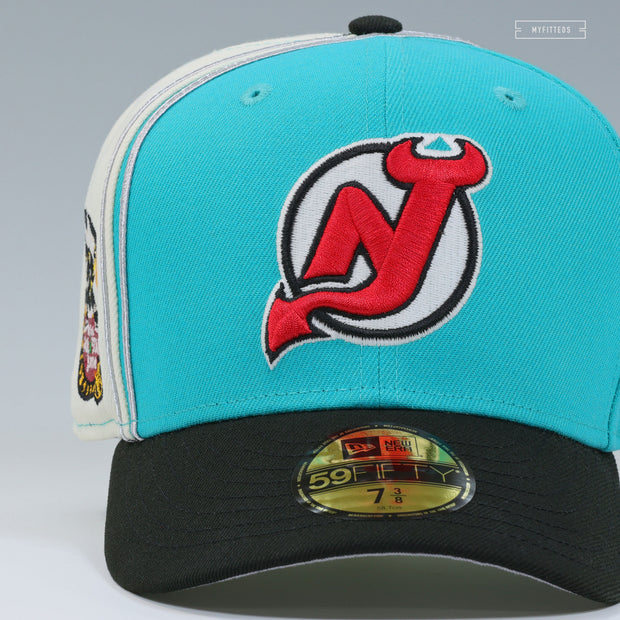 NEW JERSEY DEVILS 1996 NHL ALL-STAR GAME BOSTON JERSEY DIAGONAL BLOCK NEW ERA FITTED CAP