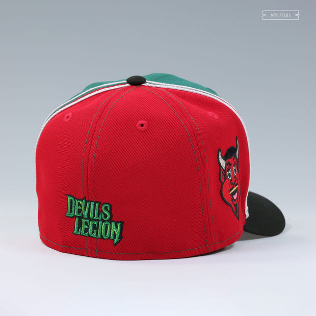 NEW JERSEY DEVILS NJ DEVIL REVERSE RETRO INSPIRED DIAGONAL BLOCK NEW ERA FITTED CAP