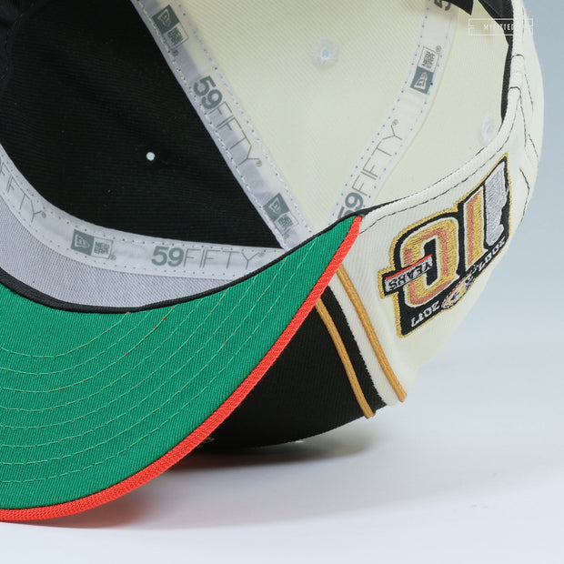 ANAHEIM DUCKS 2007 STANLEY CUP 10 YEARS REVERSE RETRO DIAGONAL BLOCK NEW ERA CAP