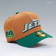 NEW YORK JETS 50TH ANNIVERSARY CIGARS AND TROPHIES NEW ERA FITTED CAP