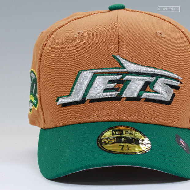 NEW YORK JETS 50TH ANNIVERSARY CIGARS AND TROPHIES NEW ERA FITTED CAP