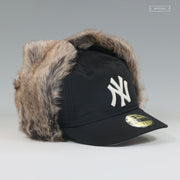 NEW YORK YANKEES RETRO CROWN DABU DOG EAR FAUX FUR NEW ERA WINTER FITTED CAP