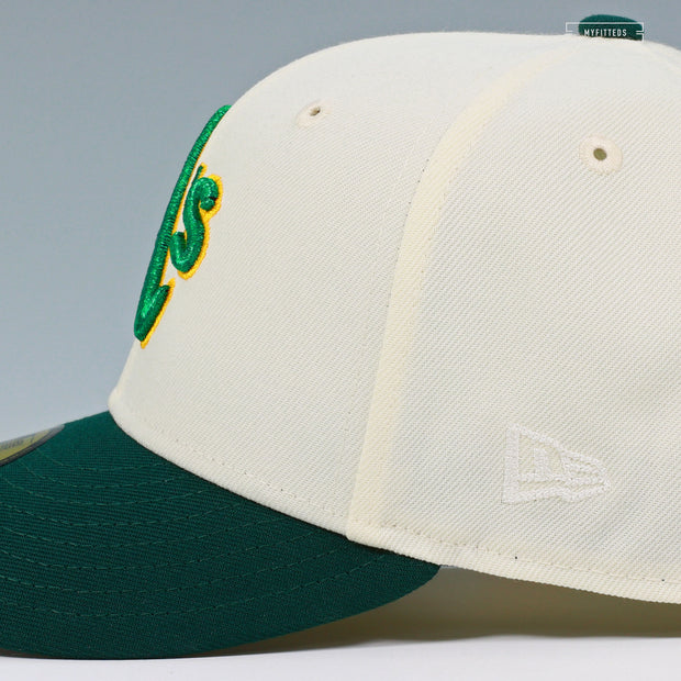 OAKLAND ATHLETICS OAKLAND COLISEUM 1968-2024 OFF WHITE NEW ERA FITTED CAP