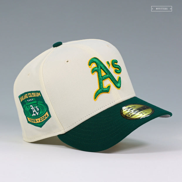 OAKLAND ATHLETICS 1968-2024 OAKLAND COLISEUM OFF WHITE NEW ERA FITTED CAP