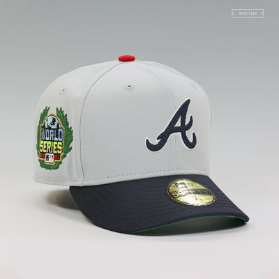 ATLANTA BRAVES 2021 WORLD SERIES LAUREL CHAIN STITCHED NEW ERA FITTED CAP