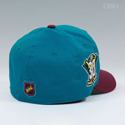 ANAHEIM MIGHTY DUCKS 30TH ANNIVERSARY MAROON JERSEY INSPIRED NEW ERA FITTED CAP