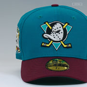 ANAHEIM MIGHTY DUCKS 30TH ANNIVERSARY MAROON JERSEY INSPIRED NEW ERA FITTED CAP