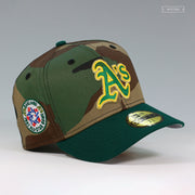 OAKLAND ATHLETICS 1987 MLB ALL-STAR GAME WOODLAND. CAMO GRADATED NEW ERA FITTED CAP