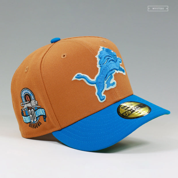 DETROIT LIONS 60TH ANNIVERSARY CIGARS AND TROPHIES NFL NEW ERA FITTED CAP