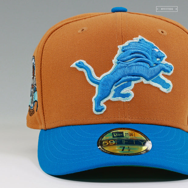 DETROIT LIONS 60TH ANNIVERSARY CIGARS AND TROPHIES NFL NEW ERA FITTED CAP