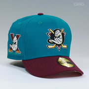 ANAHEIM MIGHTY DUCKS EST. 1993 TEN MIGHTY SEASONS SHY PINK UV NEW ERA FITTED CAP