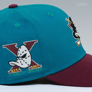 ANAHEIM MIGHTY DUCKS EST. 1993 TEN MIGHTY SEASONS SHY PINK UV NEW ERA FITTED CAP