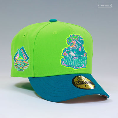 SAN JOSE SHARKS ARTIST SERIES GIRL MOBB 20TH ANNIVERSARY CITRUS NEW ERA FITTED CAP