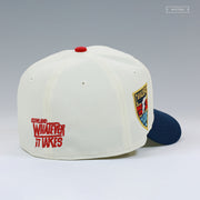 CLEVELAND CAVALIERS ALL FOR ONE ONE FOR ALL OFF WHITE NEW ERA FITTED CAP