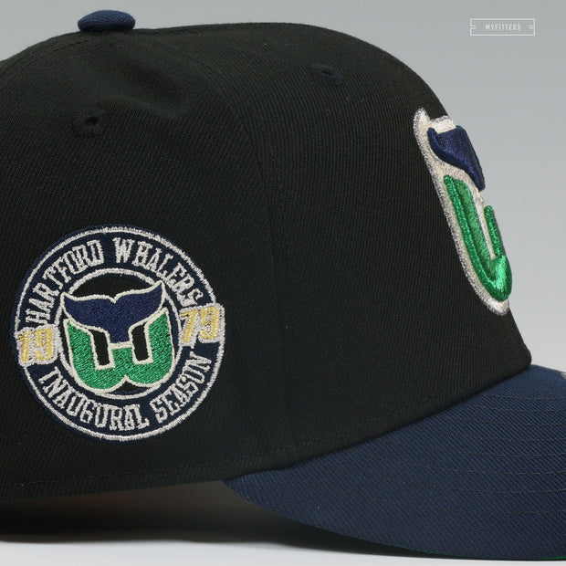 HARTFORD WHALERS 1979 INAUGURAL SEASON 1990'S TEAM COLORS NEW ERA FITTED CAP